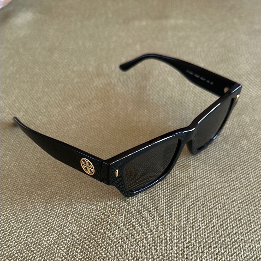 Tory Burch Black Sunglasses with Gold Logo